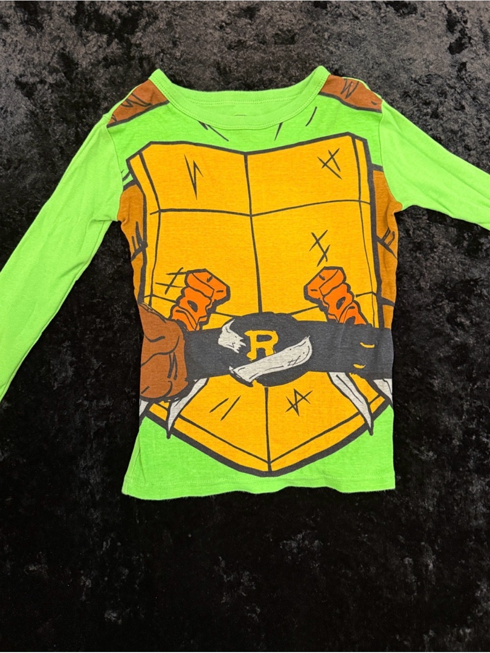 Boys' Green & Yellow Turtle Shell Long Sleeve Graphic Tee